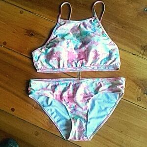 Colorful Tie-Dye Bobbie Brooks Bikini Set